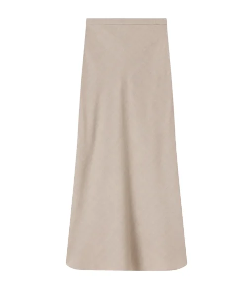 Riva Bias Skirt in Almond