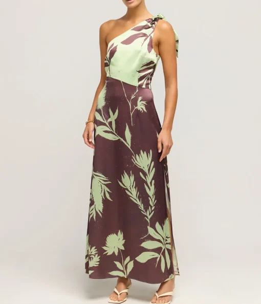 Riviera One Shoulder Maxi Dress in Australiana Floral