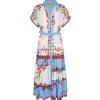 Riya Short Sleeve Dress in Grove Print