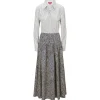 Rocco Long Sleeve Dress in Ivory Micro Stripe and Navy Mosaic