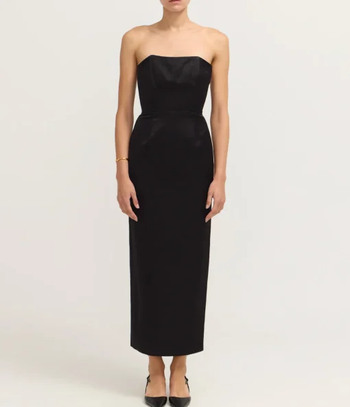 Romeo Strapless Dress in Black