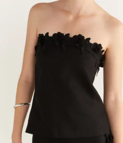 Rosebud Lace Bandeau in Black
