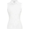 Rosie Sleeveless Shirt in White