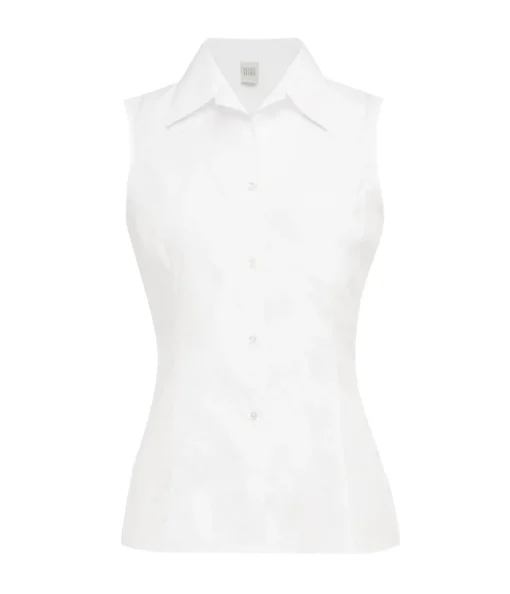 Rosie Sleeveless Shirt in White