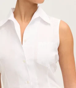 Rosie Sleeveless Shirt in White