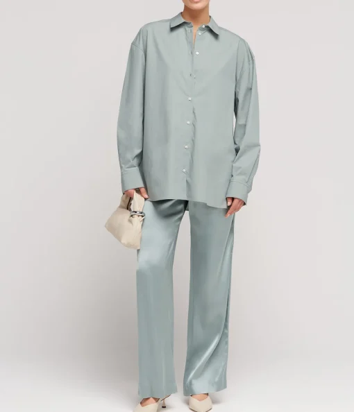 Ross Wide Leg Pants in Aqua