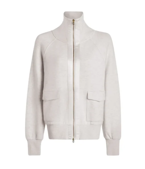 Roxbury Zip Through in Ivory Marl