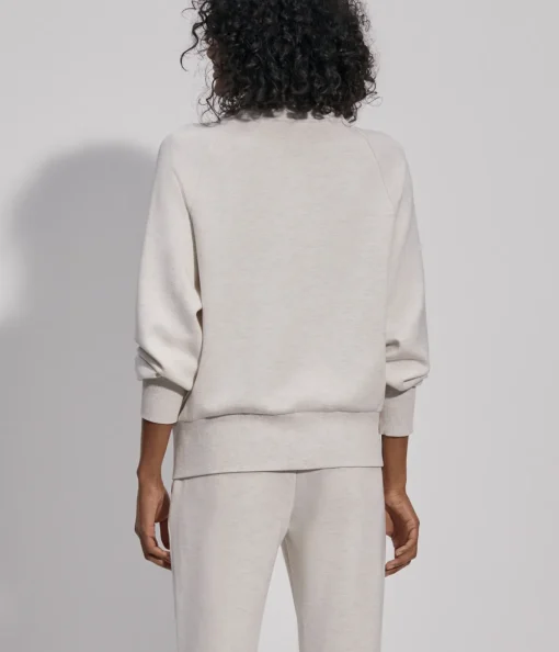 Roxbury Zip Through in Ivory Marl