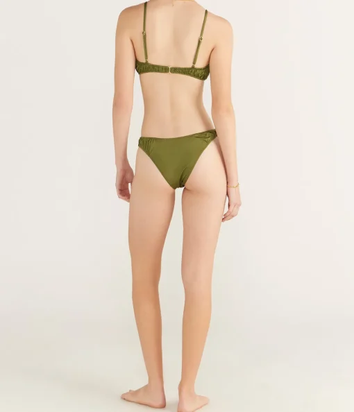 Ruched Curve Pant in Olivine