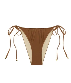 Ruched String Pant in Maple