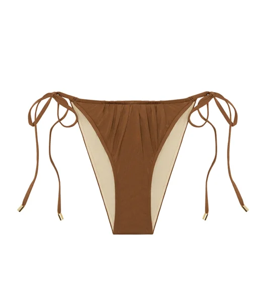 Ruched String Pant in Maple