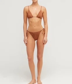Ruched String Pant in Maple