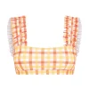 Ruffle Bra in Pineapple Gingham