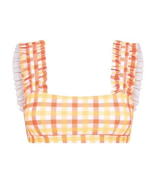 Ruffle Bra in Pineapple Gingham