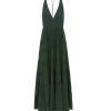 Ryan Tiered Maxi Dress in Forest Green