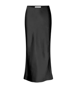 Saagneta Maxi Slip Skirt in Black