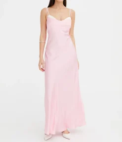 Sadie Two Tone Slip Dress in Peony