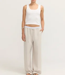 Salone Double Waist Pant in Sand