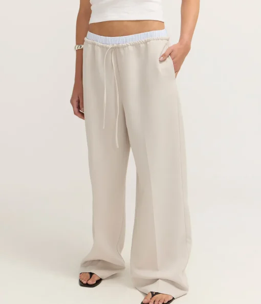 Salone Double Waist Pant in Sand
