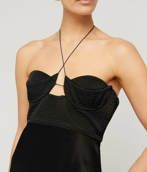 Sarah Halter Midi Dress in Black