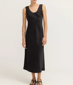 Sasumma Slip Dress in Black