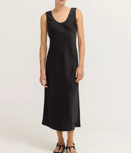 Sasumma Slip Dress in Black