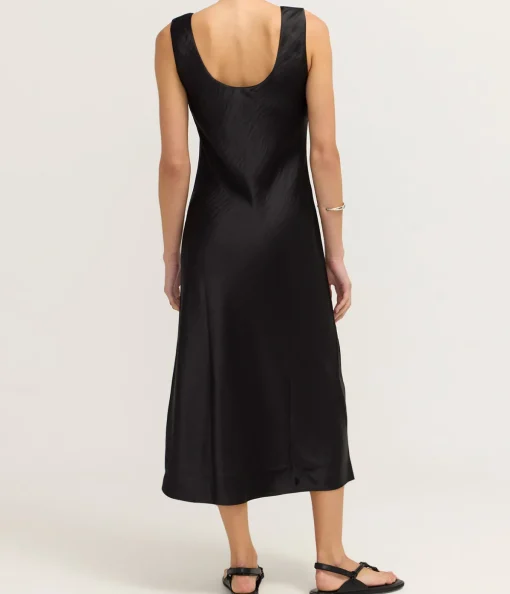 Sasumma Slip Dress in Black