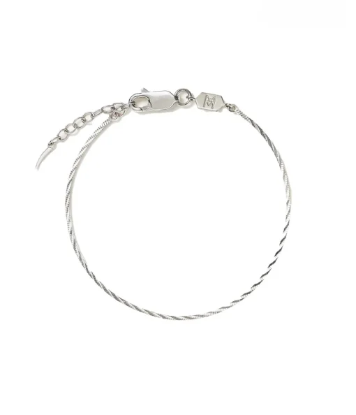 Savi Asymmetric Square Chain Bracelet in Silver