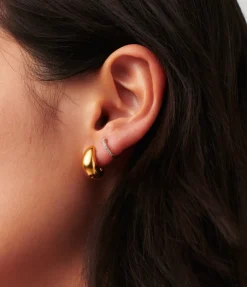 Savi Dome Small Hoop Earring in Gold