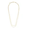 Savi Vintage Link Double Chain Necklace in Gold