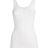Scoop Neck Tank in White