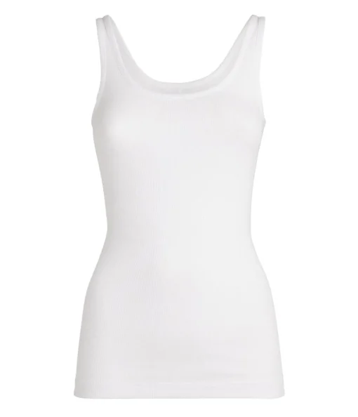 Scoop Neck Tank in White