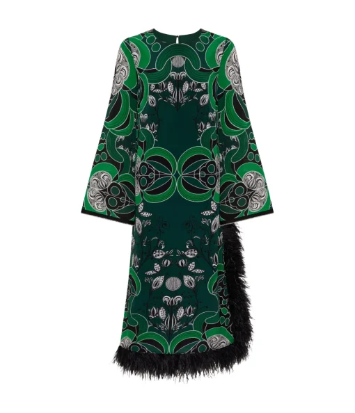 Seraphina Crepe Dress in Enchantress Emerald
