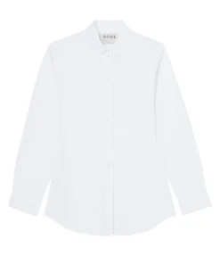 Shaped Poplin Shirt in White
