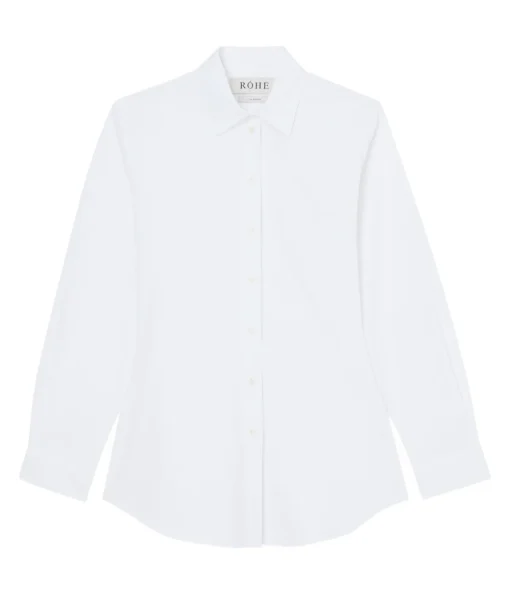 Shaped Poplin Shirt in White