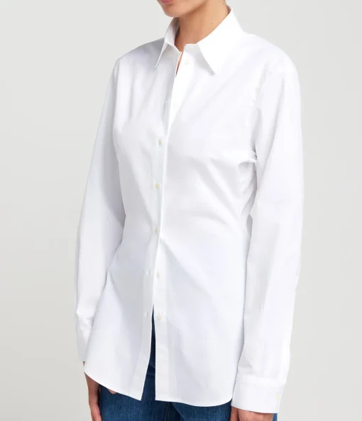 Shaped Poplin Shirt in White