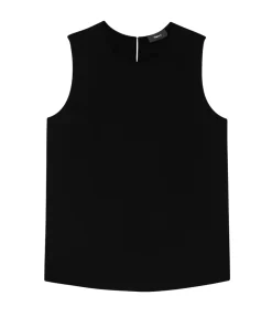 Shell Silk Top in Black