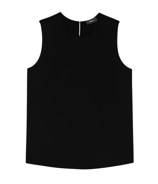 Shell Silk Top in Black