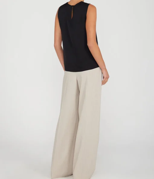 Shell Silk Top in Black