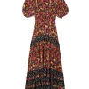 Shireen Dress in Fontainhas Floral Maroon