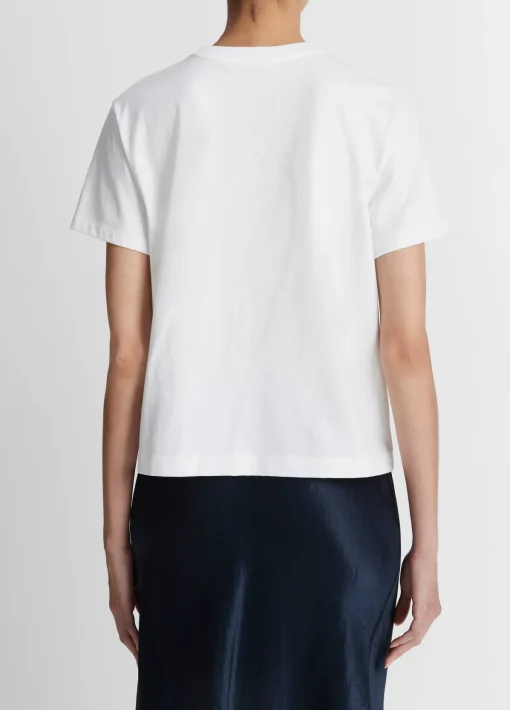 Short Sleeve Crewneck Tee in Optic White