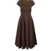 Short Sleeve Wells Dress in Earth