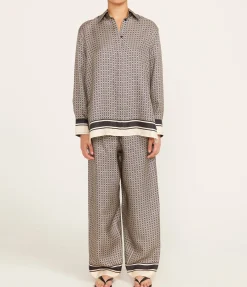 Signat Silk Gathered Pants