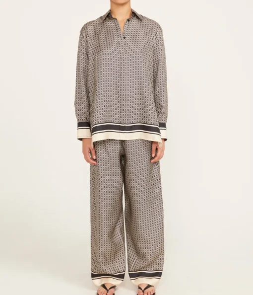 Signat Silk Gathered Pants