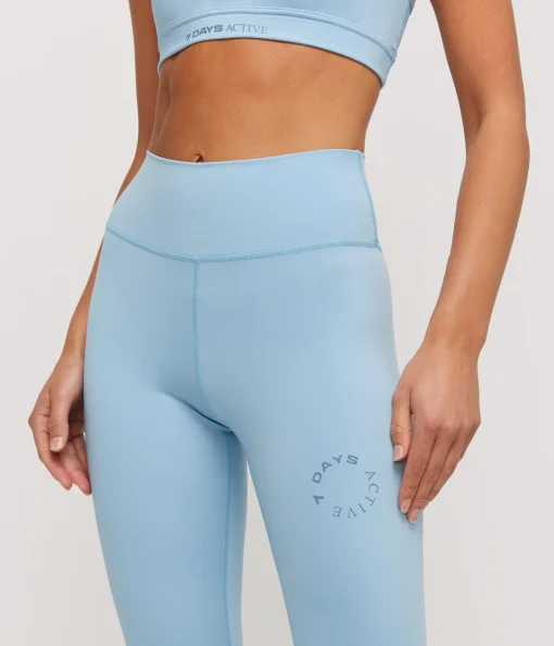 Signature Zip Tights in Dusk Blue
