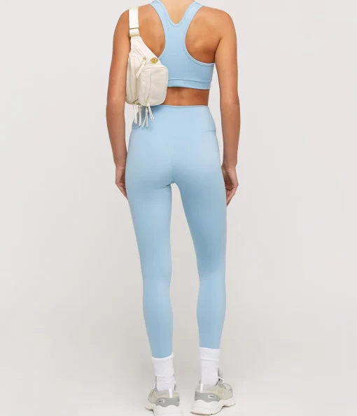 Signature Zip Tights in Dusk Blue