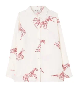 Silk Ballpoint Horse Shirt