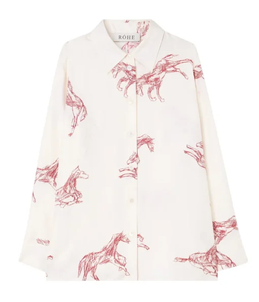 Silk Ballpoint Horse Shirt