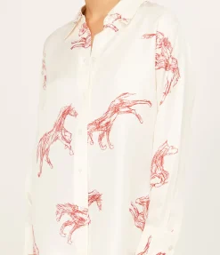 Silk Ballpoint Horse Shirt