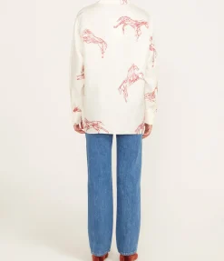 Silk Ballpoint Horse Shirt